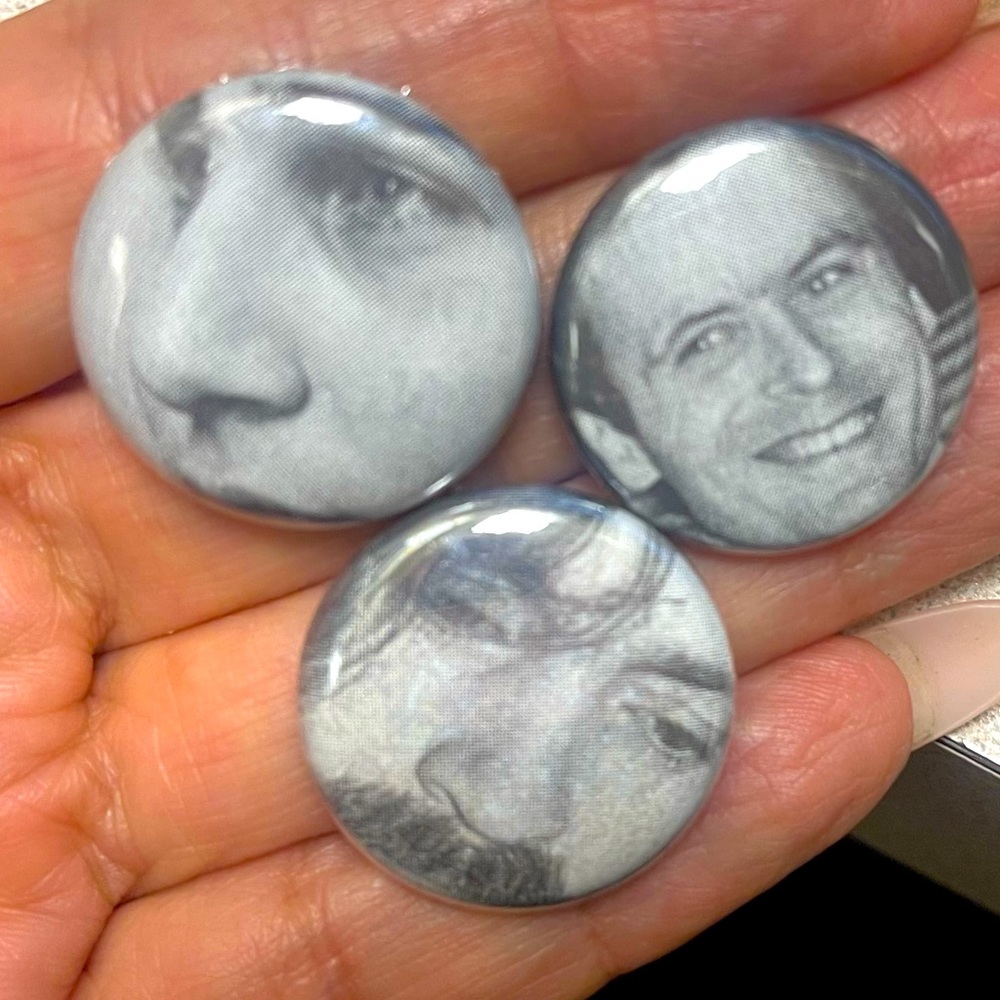 Serial killer pin back buttons 1” David Berkowitz Ted Bundy Charles Manson